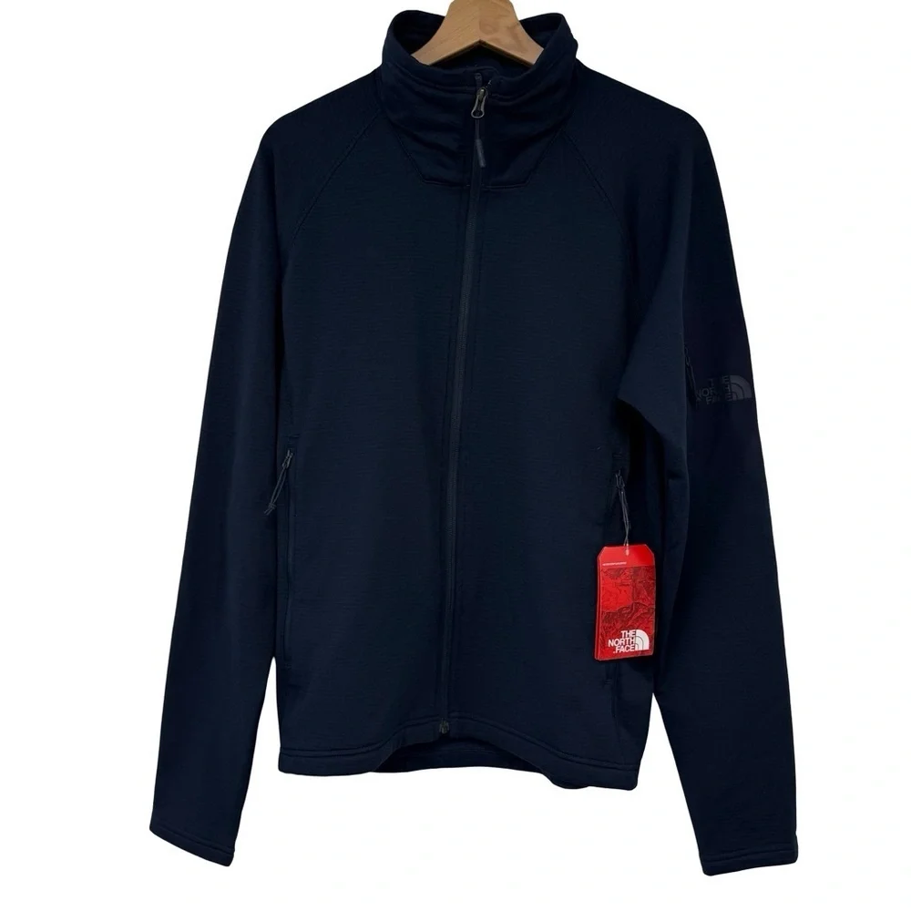 NWT The North Face Mountain Peaks Full-Zip Fleece Jacket Mens blue Sz Medium